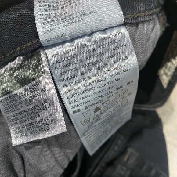 Levi’s 501 Skinny in Wild Bunch Black‎ 25 - Picture 6 of 9